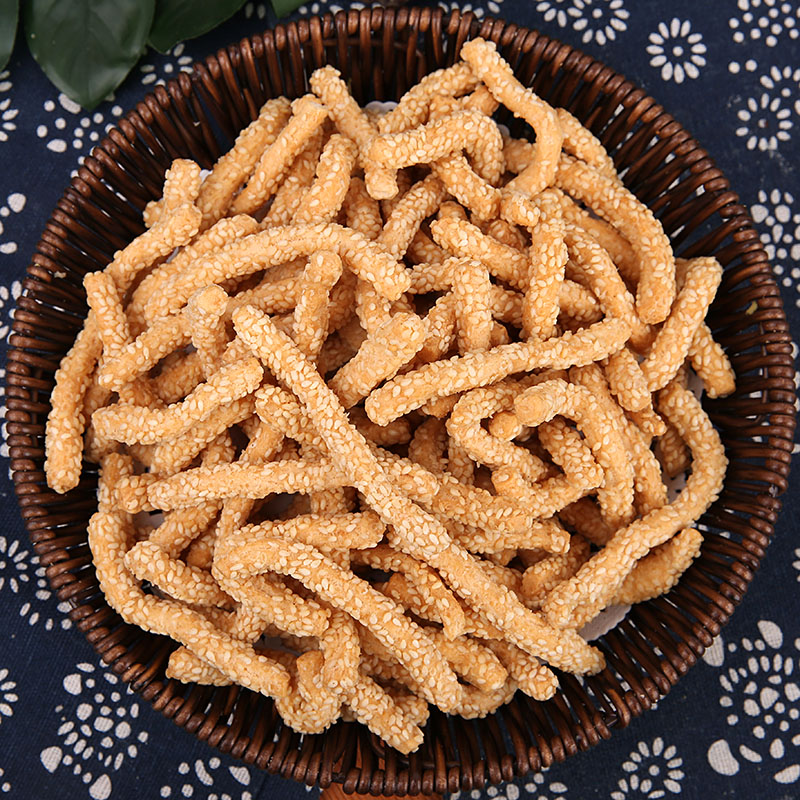 青城杨老大咸味芝麻条果条果子金骨条休闲解馋小零食江米条芝麻条