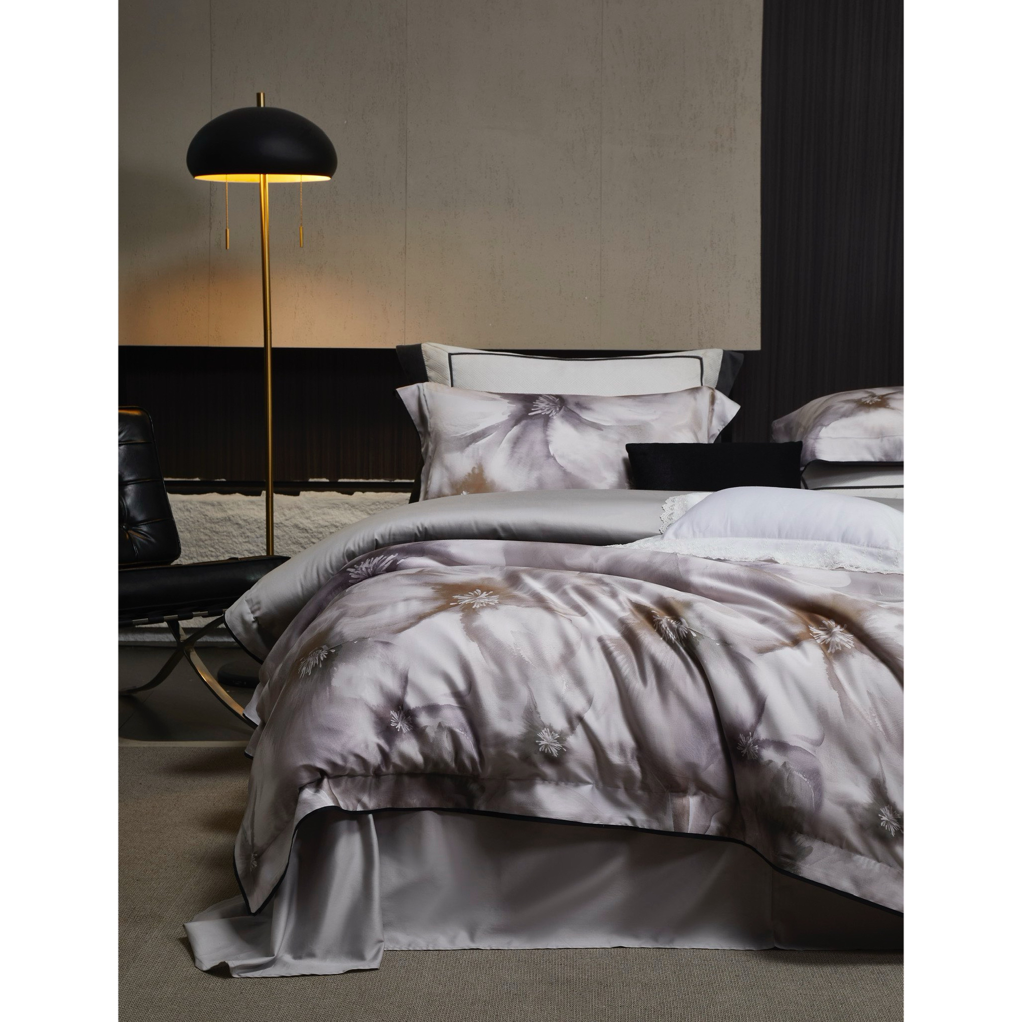 LIWOO｜100S长绒棉数码印花四件套 CR工艺 极简意式 艺术花卉床品