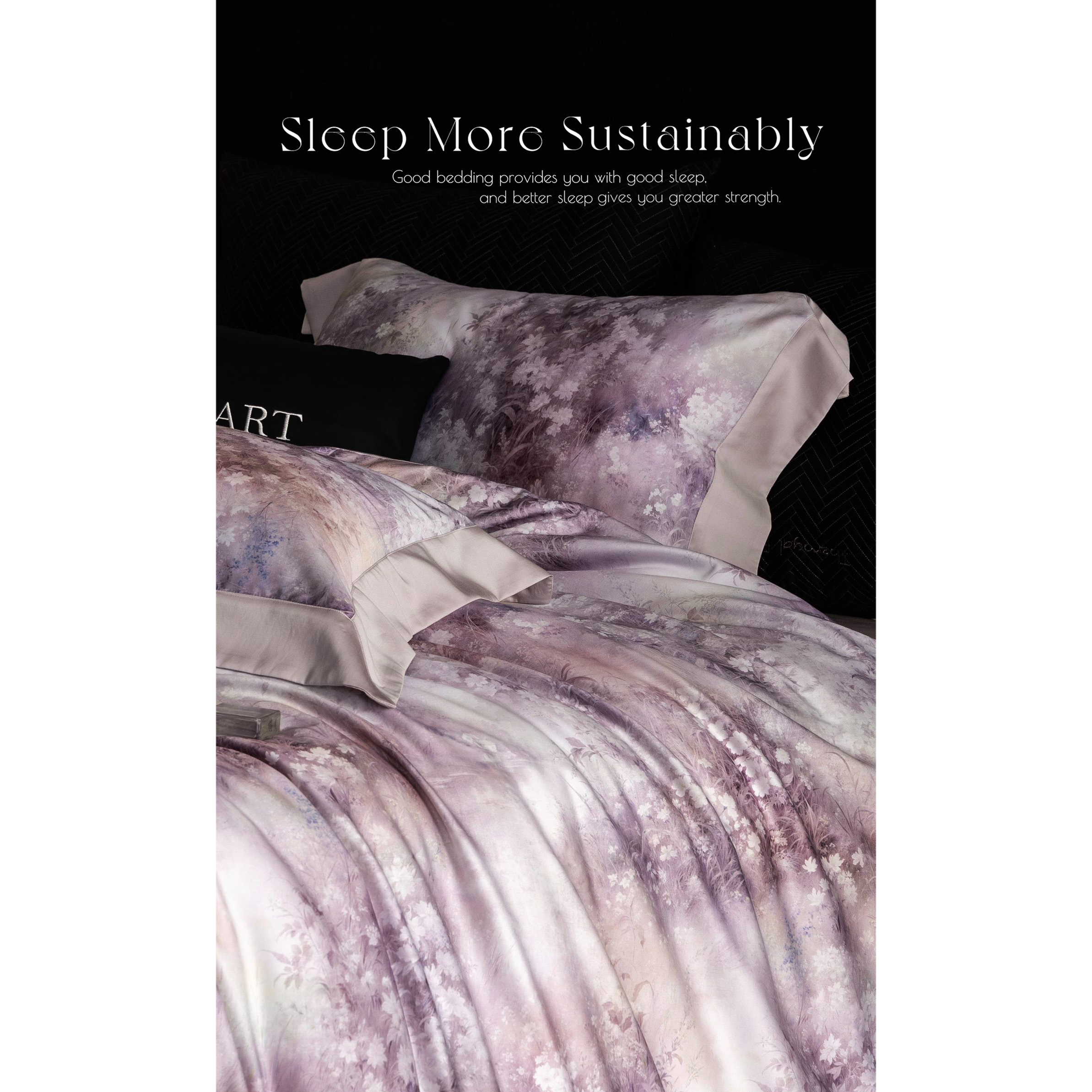 LIWOO｜LF60S兰精天丝四件套 100%莱赛尔纤维 北欧风植物花卉床品