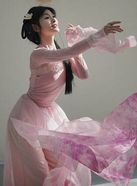新款古典舞蹈服中国舞练功服身韵纱衣飘逸古风舞蹈表演服装仙气