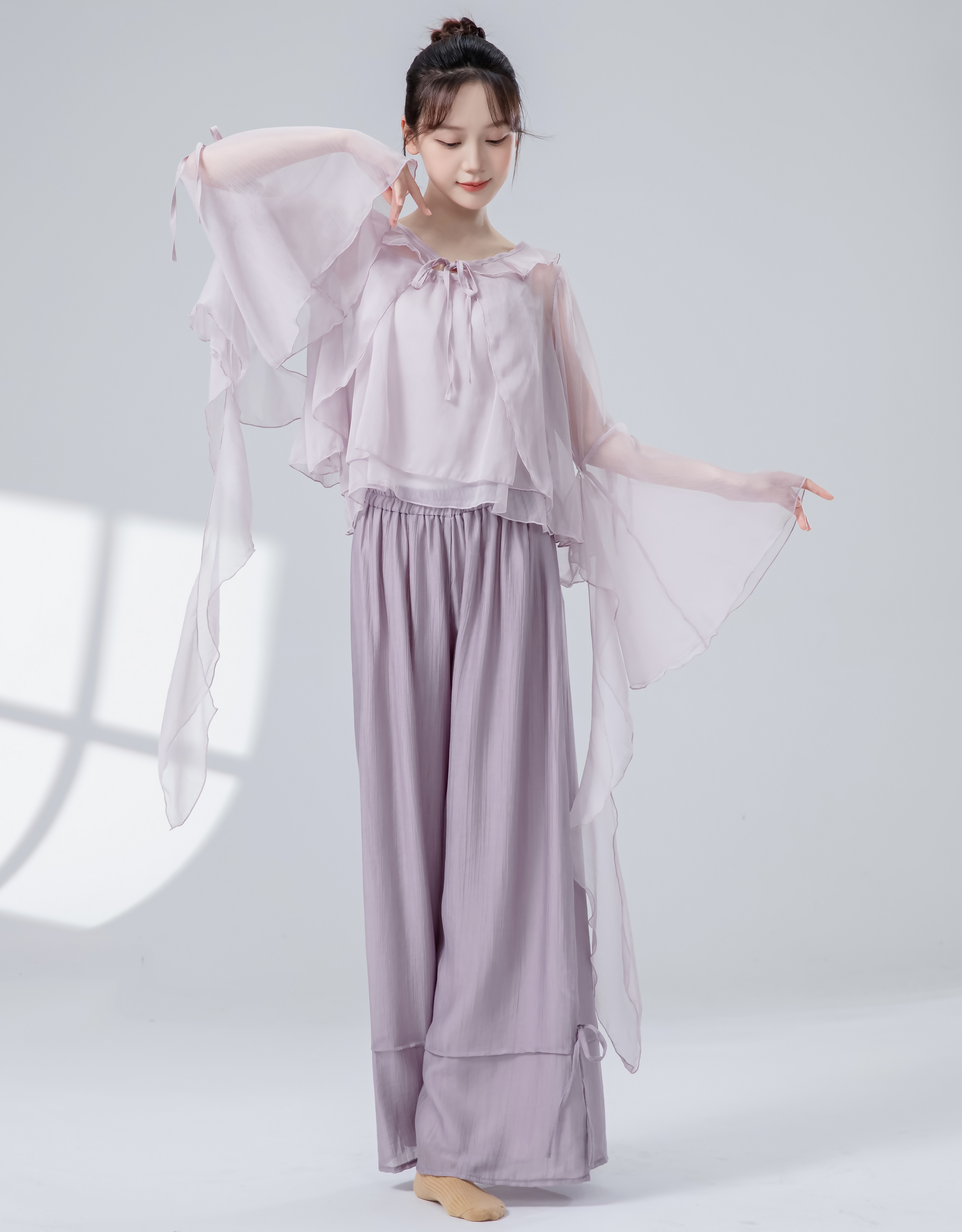 新款古典舞蹈服身韵纱衣飘逸古风舞蹈节目表演服日常练功服仙气