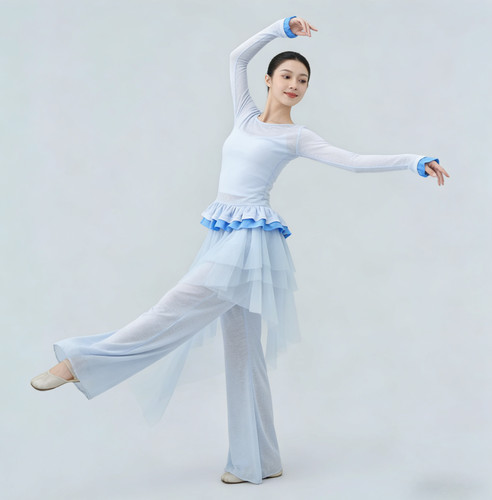 新款古典舞服身韵纱衣女中国舞现代舞日常练功服瑜伽形体服高品质