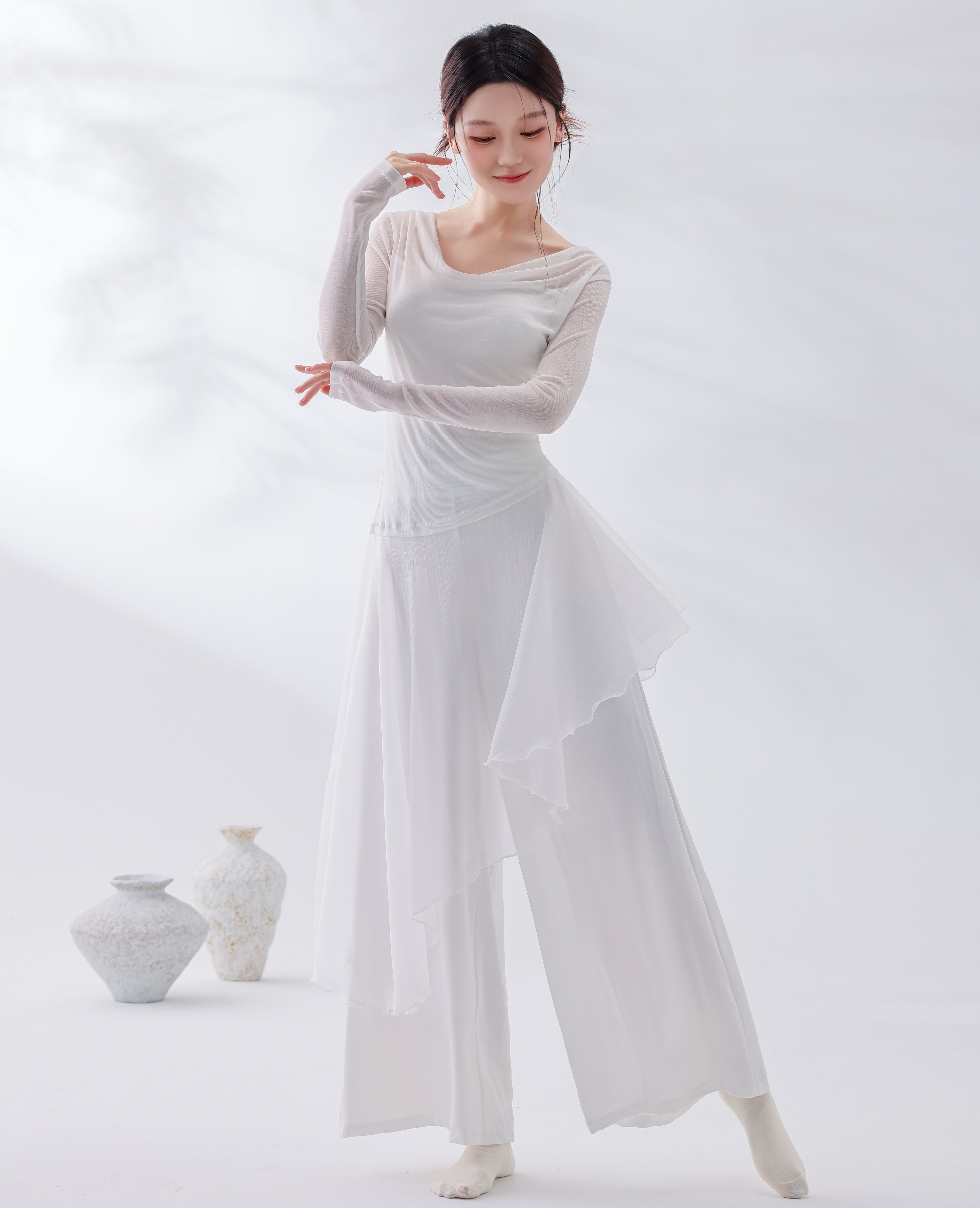 新款古典舞蹈服仙女飘逸套装女中国舞现代舞日常练功服表演服