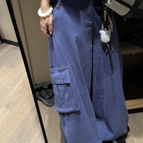 XTZ STYLE-袋休闲裤牛仔裤工装裤炒色工艺自然做旧效果工装裤6168