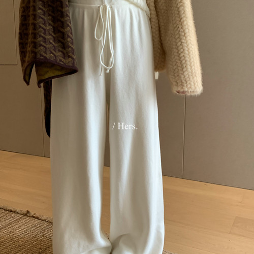 Hers-早冬上新纸片感大长腿裤（好直好瘦）针织休闲裤62097