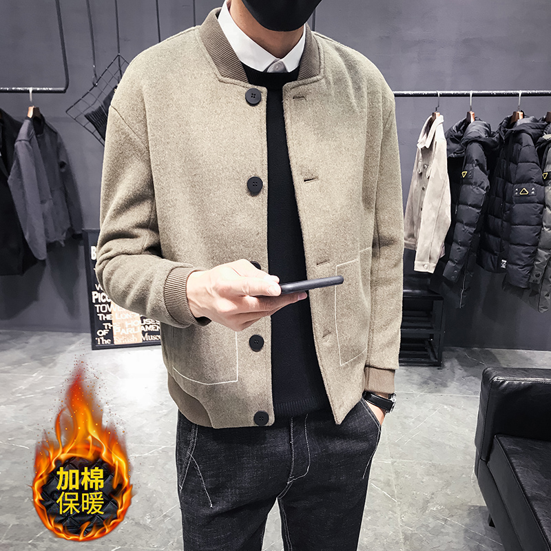 2025秋冬主推微溜肩韩版不起球羊毛毛呢外套夹克A378-J18-特P125，男装夹克，电商A230