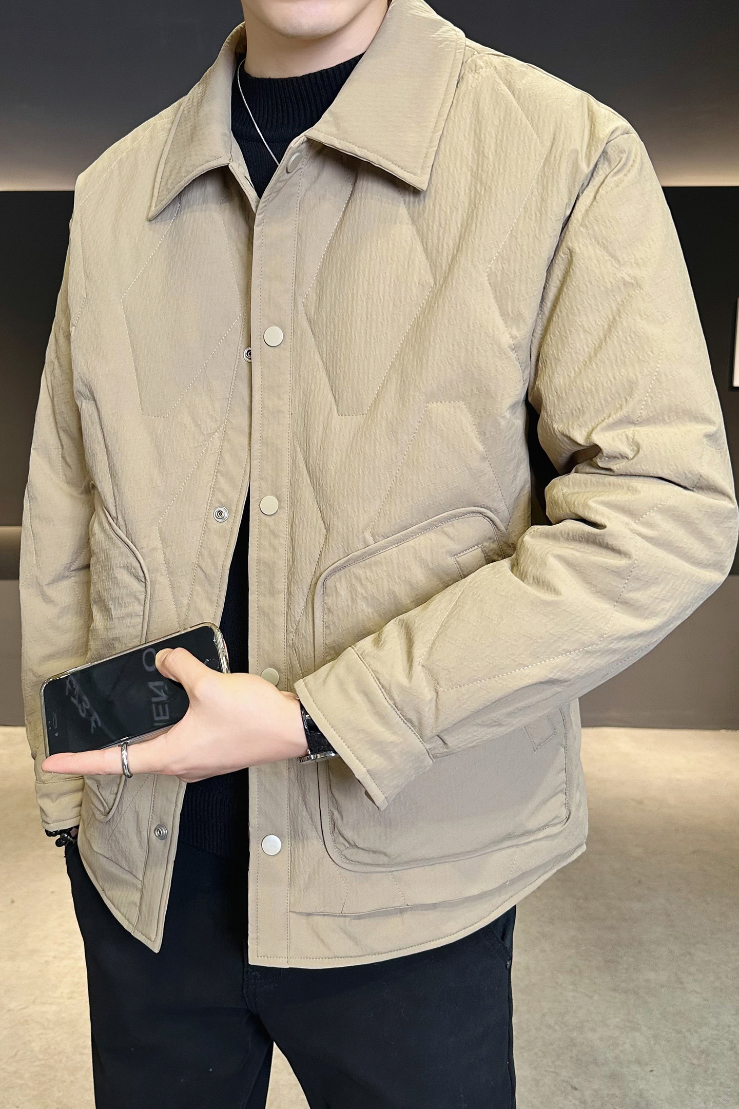 2025冬男修身新标50%白鸭绒轻薄羽绒服A230-6665-P165（控238）,男装羽绒服,电商A230