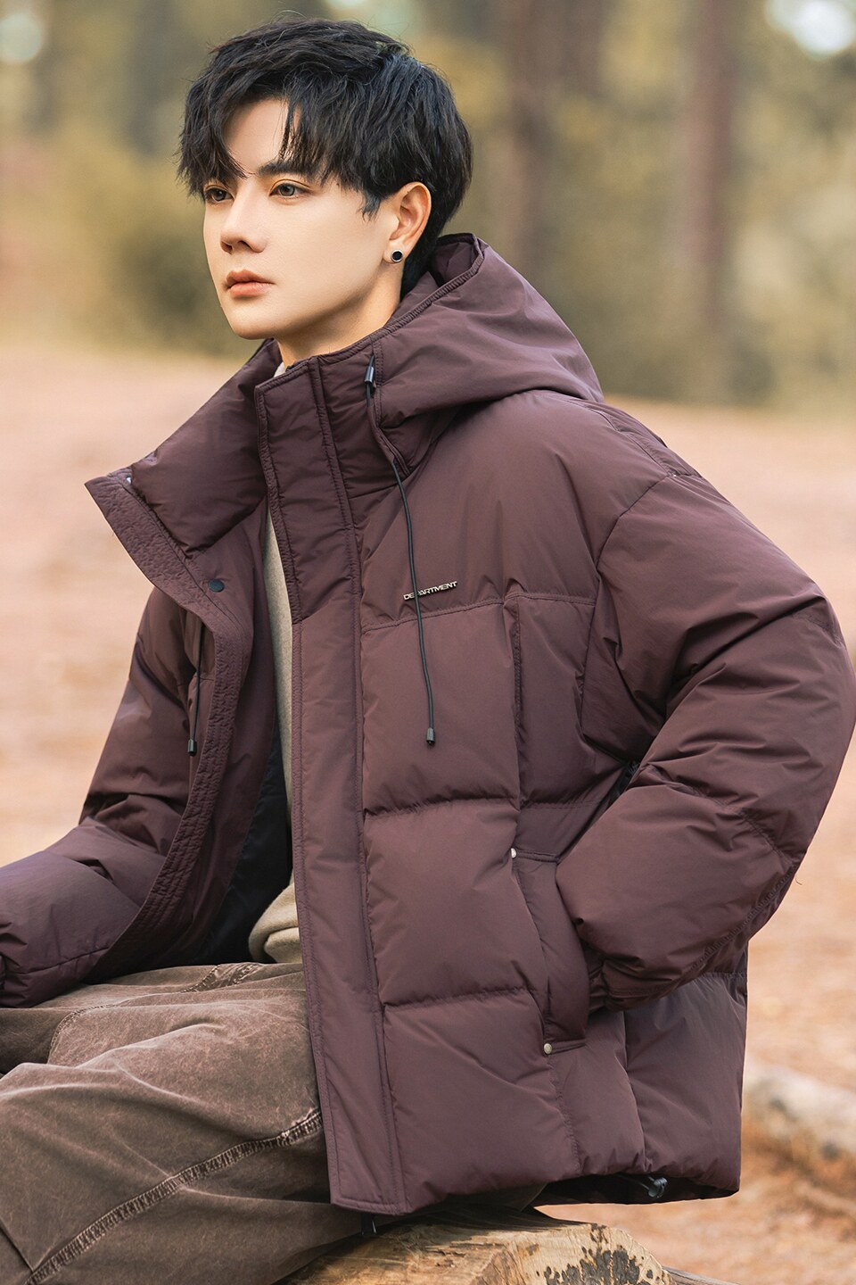 2025冬男微宽松连帽新标50白鸭绒羽绒服A230-25806-P228(控328),男装羽绒服,电商A230