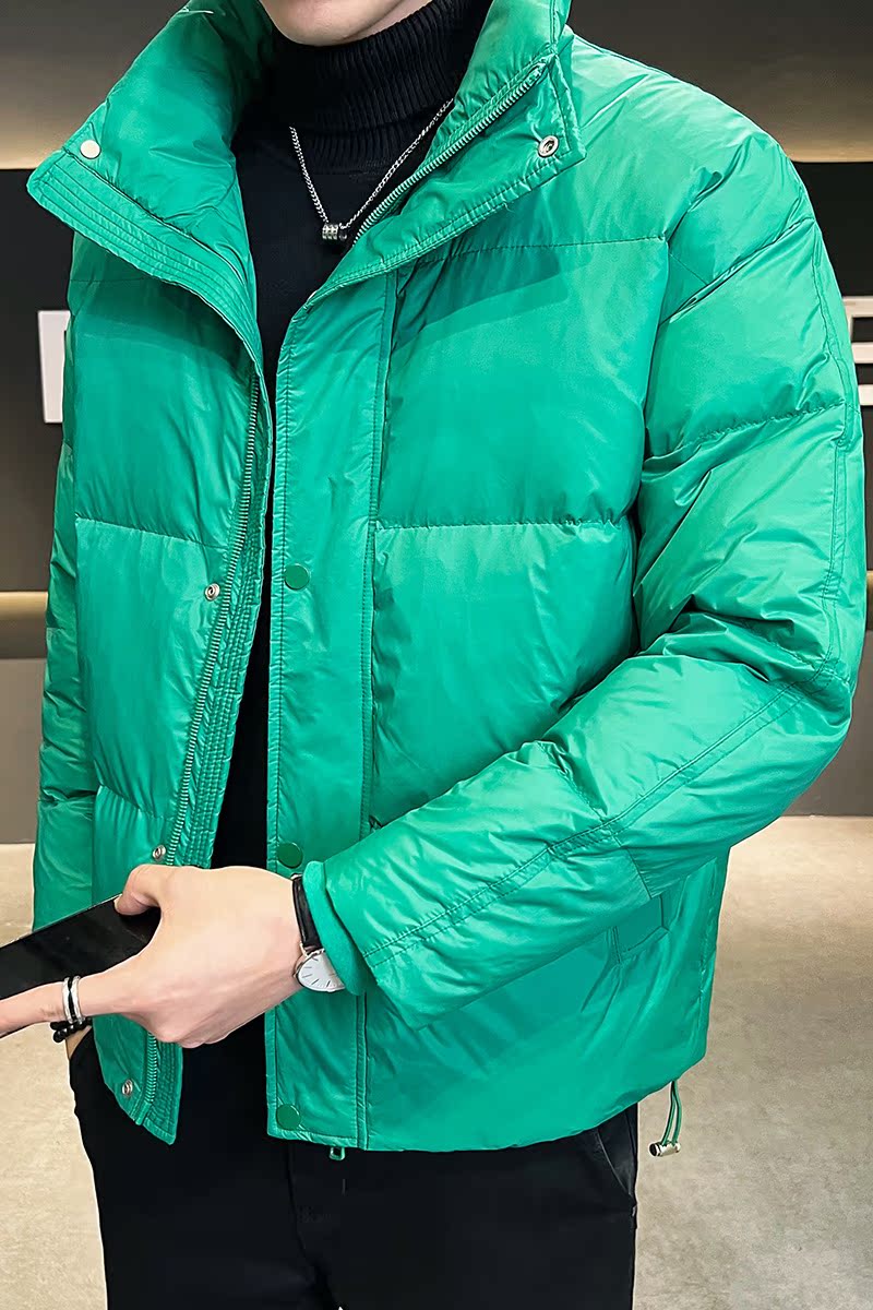 2025冬款男女同款休闲立领纯色加厚韩版羽绒服外套A230-7028-P165，男装羽绒服，电商A230