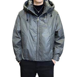 2025年冬男微宽松连帽类皮布标50羽绒服A230-0521-P218(控328)图片