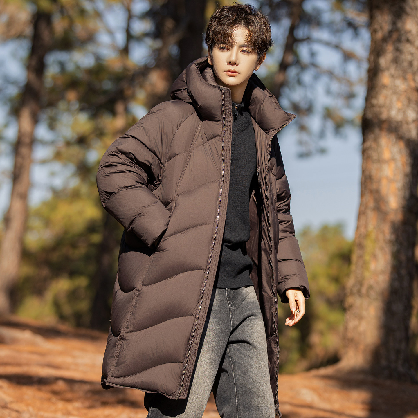 2025冬季男年货款泡芙长款新标90羽绒服A230-2589-P499(控670)，男装羽绒服，电商A230