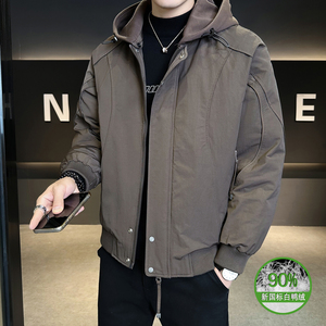 2025年冬男微宽松针织帽标白鸭绒羽绒服A230-756-P228(控328)，男装羽绒服，电商A230