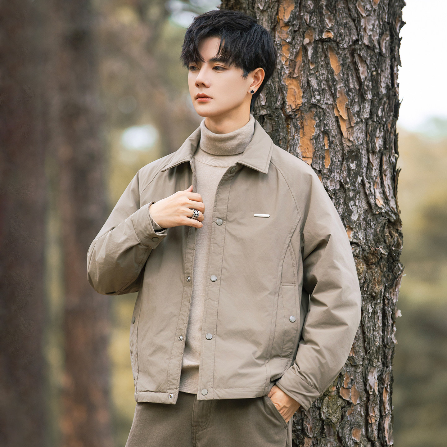 2025冬男宽松新标90%白鸭绒轻薄羽绒服A230-95702-P195(控290),男装羽绒服,电商A230