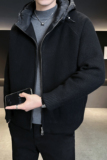 2025年冬男宽松连帽标90白鸭绒针织羽绒服A230-587-P348(控499)，男装羽绒服，电商A230