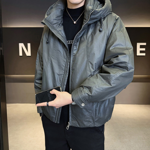 2025年冬男微宽松连帽类皮布标50羽绒服A230-0521-P218(控328),男装羽绒服,电商A230