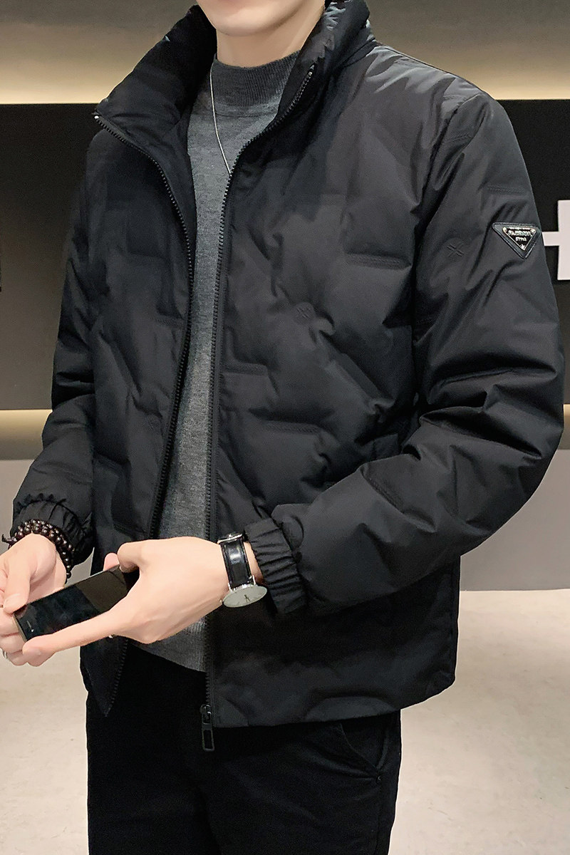 2025冬男款标90修身压花立领贴标羽绒服A230-K001-P175(控270),男装羽绒服,电商A230