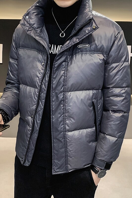 2025冬款男款拼接细格贴标微宽松羽绒服A230-66010-P125（控199）,男装羽绒服,电商A230