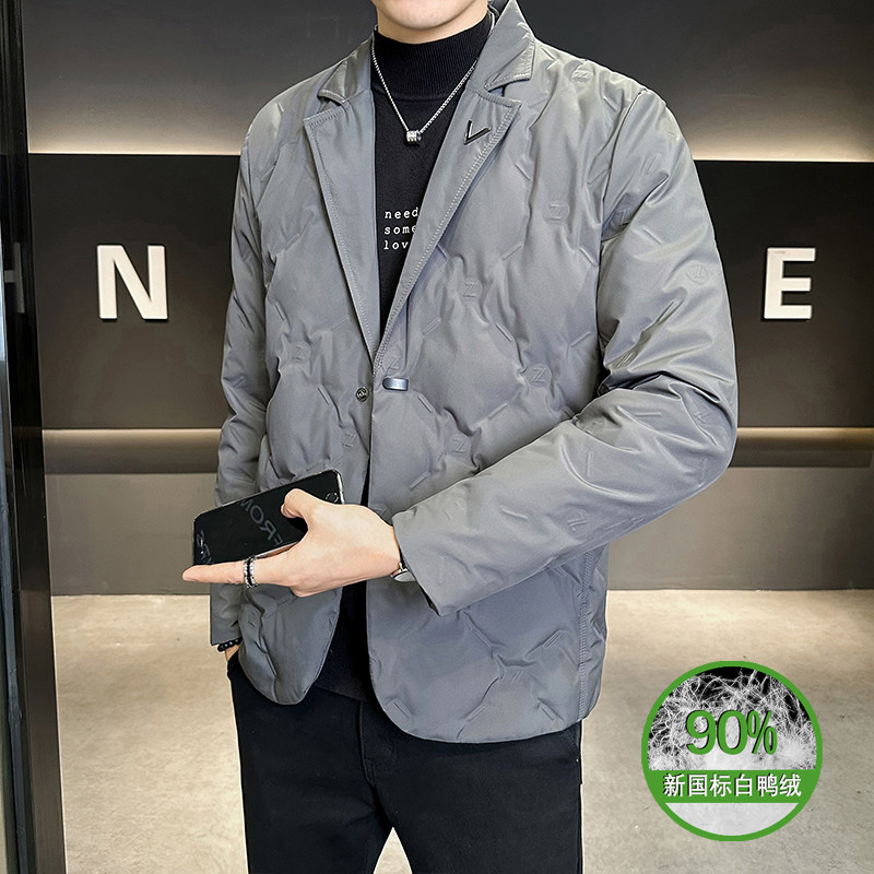 2025冬男休闲印花西服新标90带羽绒A230-2703-P205(控308)图片