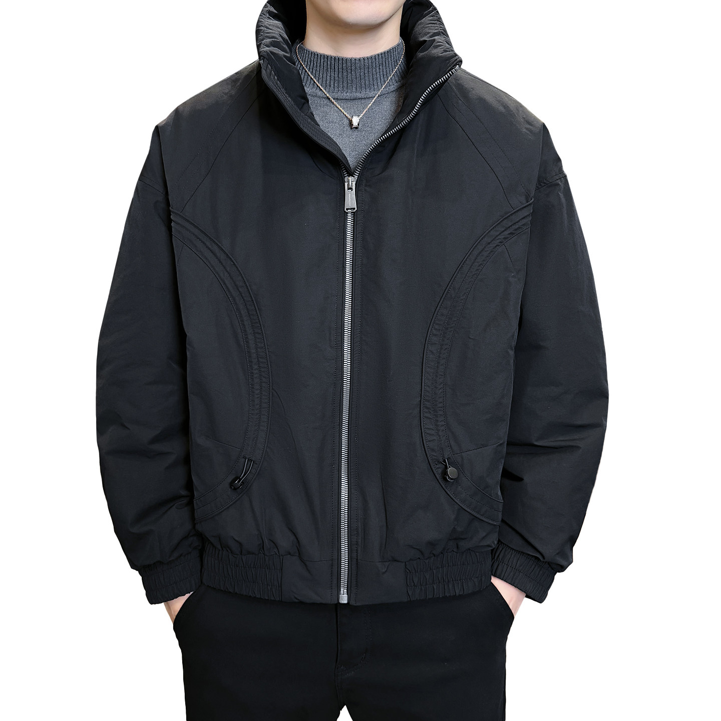2025年冬男微款式标90立领夹克式羽绒服A230-95708-P230(控330),男装夹克,电商A230