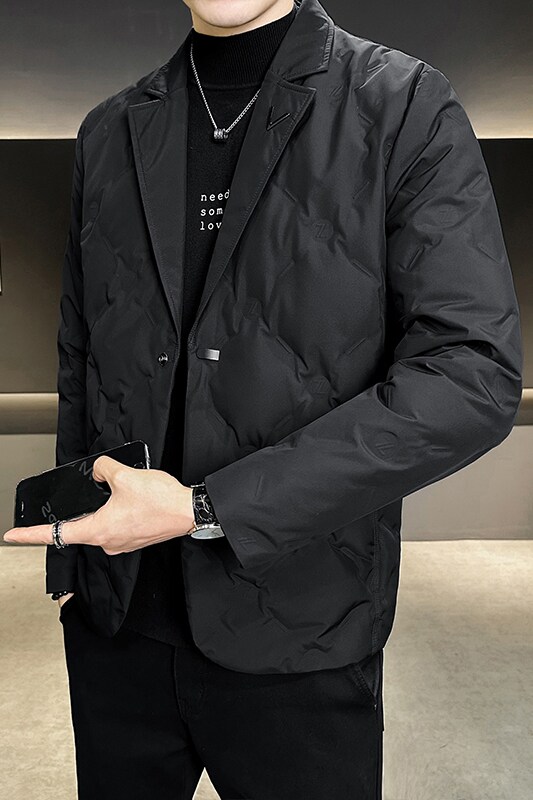 2025冬男休闲印花西服新标90带羽绒A230-2703-P205(控308),男装西服,电商A230