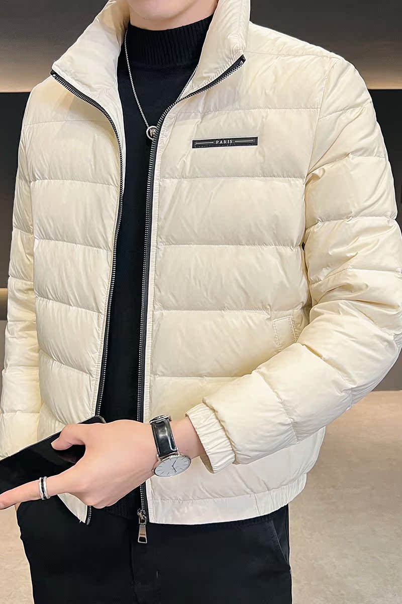 2025冬男简欧立领字母标90轻薄羽绒服A230-901-P185(控285)，男装羽绒服，电商A230