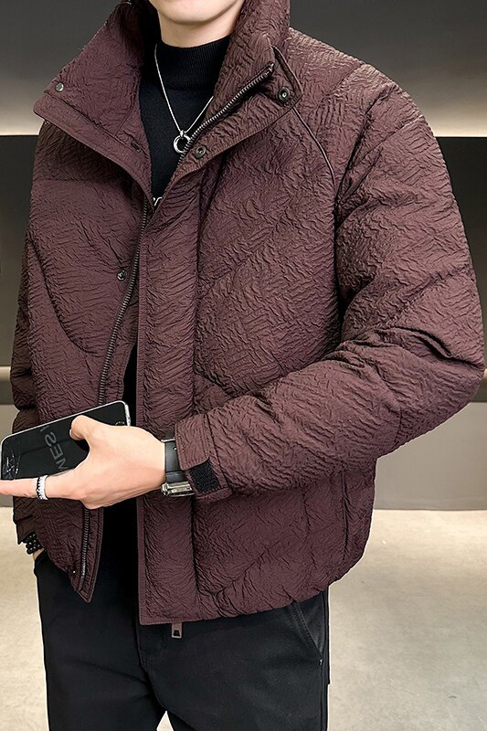 2025冬男款立领裁剪立体面料标90羽绒服A230-2388-P380(控480),男装羽绒服,电商A230