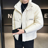 2025冬男款立领修身暗花字母刺绣羽绒服A230-24111-P185(控285），男装羽绒服，电商A230