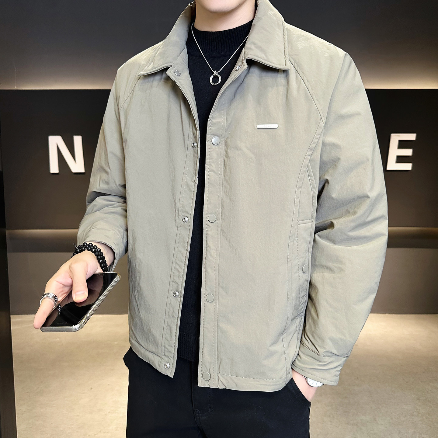 2025冬男宽松新标90%白鸭绒轻薄羽绒服A230-95702-P195(控290),男装羽绒服,电商A230