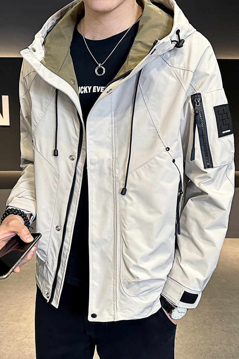 2025秋季男款微宽松连帽工装拼色夹克外套A230-24013-P165(控238),男装夹克,电商A230