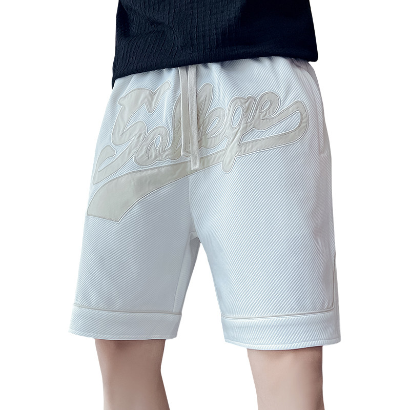 2025年夏季男女同款直筒针织斜纹短裤运动裤A230-601-P58（控85）,男装休闲裤,电商A230