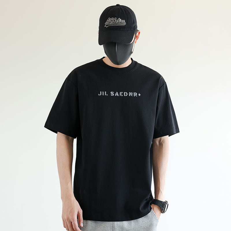 2025夏季难看微宽松小重磅前后印花短袖T恤A230-85208-P55(控85)，男装T恤，电商A230
