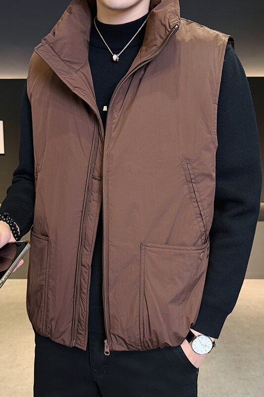 2025冬季男微宽松两用口袋标50羽绒马甲A230-5501-P125(控168)图片