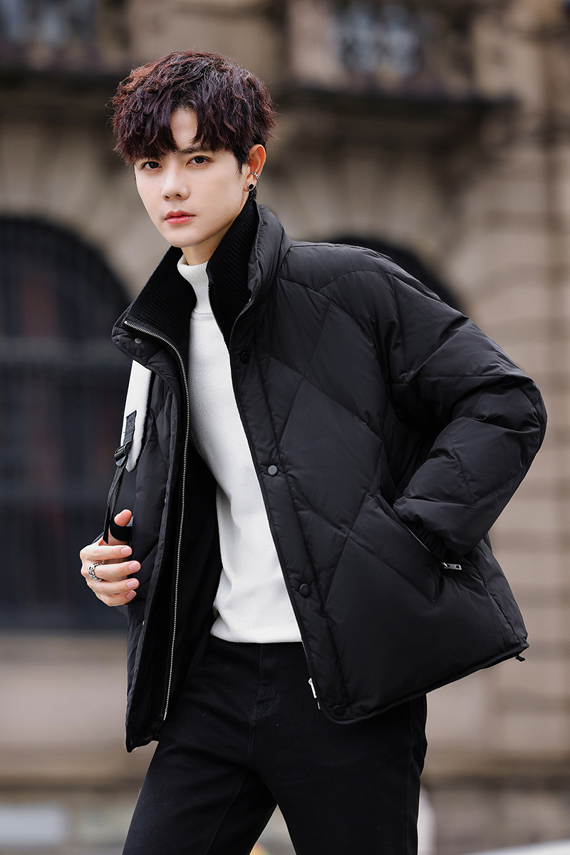 2025冬男微宽松假两件立领标90羽绒服A230-991-P348(控488),男装羽绒服,电商A230