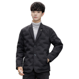 2025冬男标90修身方领压花西装羽绒服A230-K003-P195（控290），男装西服套装，电商A230