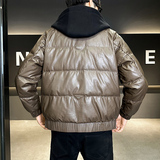 2025冬男款微宽松针织帽复古工装皮羽绒服A230-8819-P228(控328)，男装羽绒服，电商A230