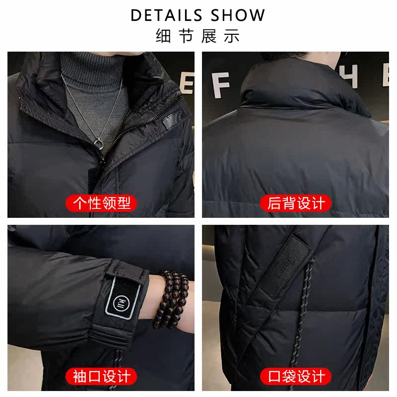 2025冬男款宽松微宽松贴标立领加厚羽绒服A230-K012-P268(控368),男装羽绒服,电商A230