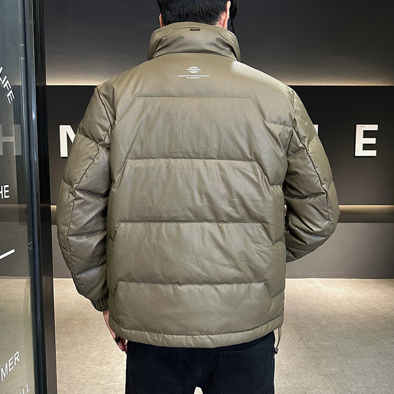 2025年冬季男修身可卸羊羔毛领工装皮羽绒A230-8928-P185(控285)，男装工装外套，电商A230