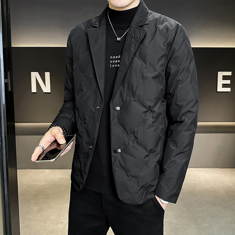 2025冬男休闲印花西服新标90带羽绒A230-2703-P205(控308),男装西服,电商A230