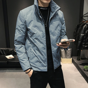 2025冬装3D印花修身经典立领男羽绒服外套A230-Y05-P155（控199）图片