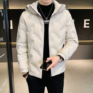2025冬季男标90连帽压花休闲保暖羽绒服A230-K002-P195(控290)图片