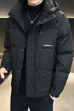 2026秋冬成衣男款连帽印花羽绒服外套A230-1827-P120(控158)，男装羽绒服，电商A230