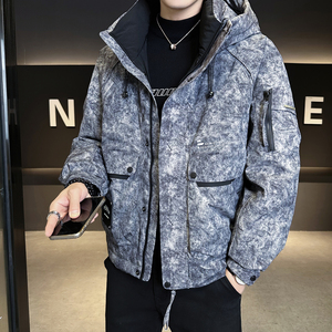2025年冬男微宽松迷彩连帽标50羽绒服A230-0519-P218（控318）图片