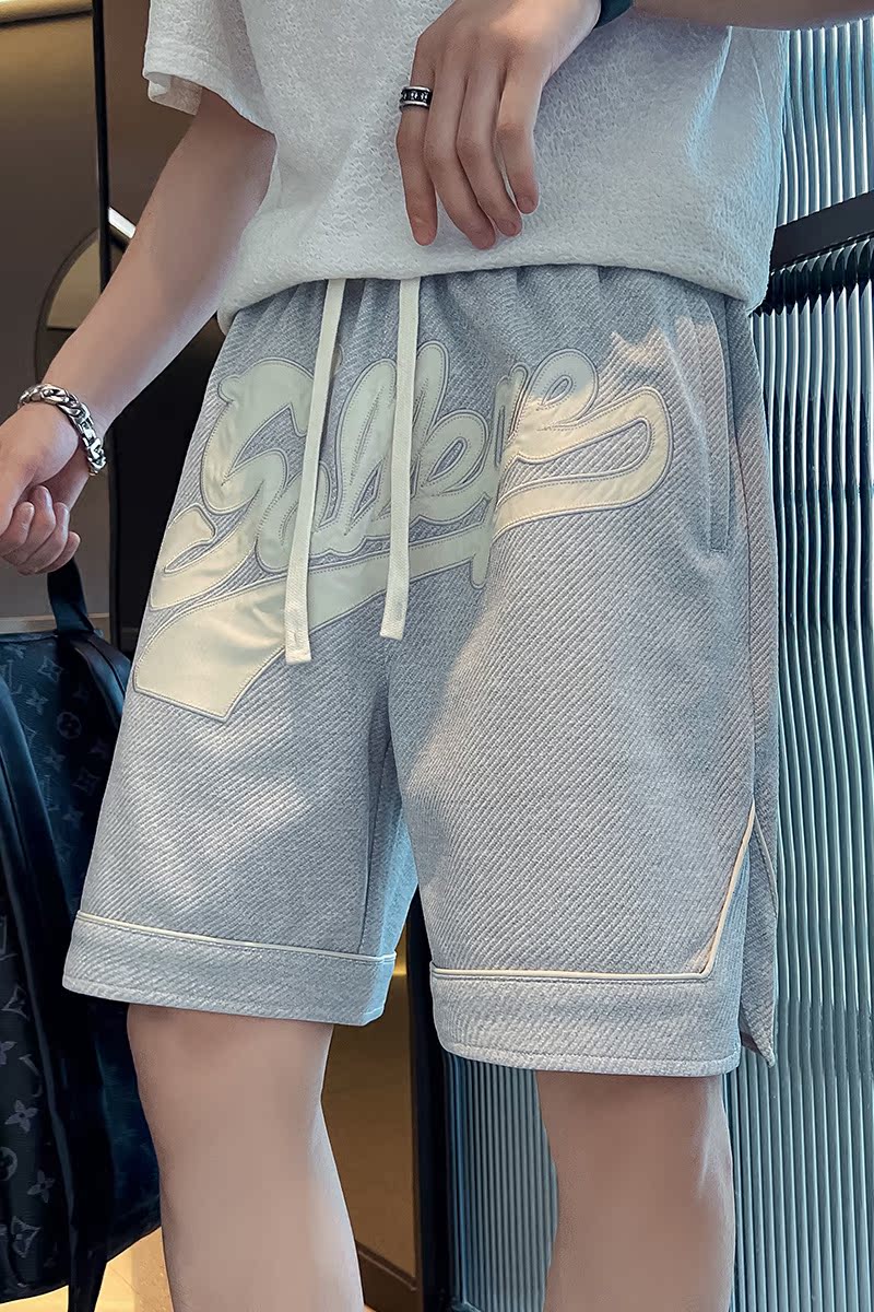 2025年夏季男女同款直筒针织斜纹短裤运动裤A230-601-P58（控85）,男装休闲裤,电商A230
