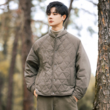 2025冬男宽松圆领菱形格标90轻薄羽绒服A230-8605-P218(控299)，男装羽绒服，电商A230