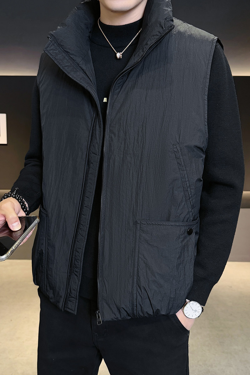2025冬季男微宽松两用口袋标50羽绒马甲A230-5501-P125(控168)，女装马甲，电商A230