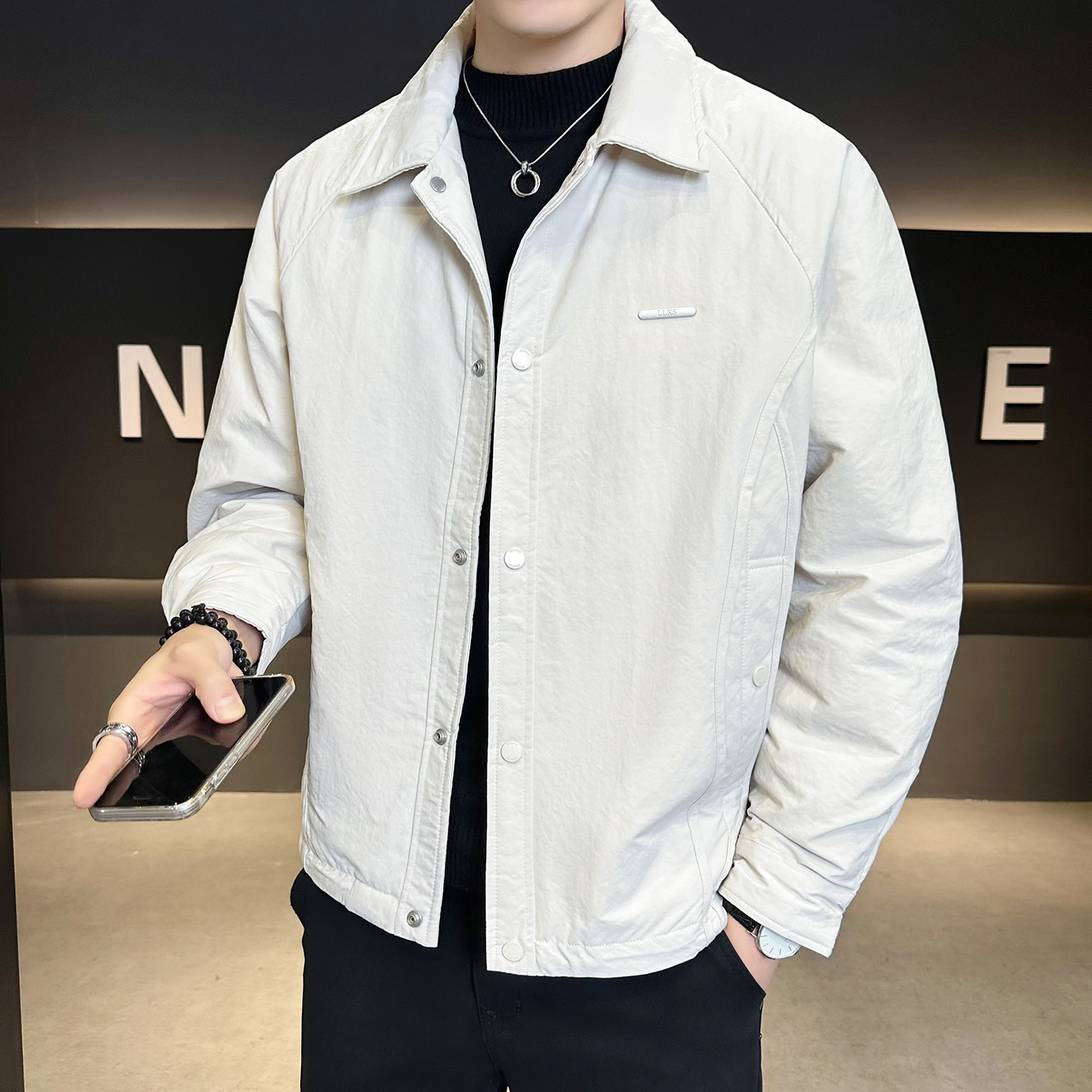 2025冬男宽松新标90%白鸭绒轻薄羽绒服A230-95702-P195(控290),男装羽绒服,电商A230