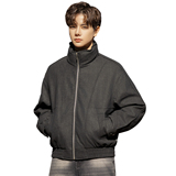 2025冬男微宽松立领标90白鸭绒皮羽绒服A230-2586-P268(控368)，男装羽绒服，电商A230