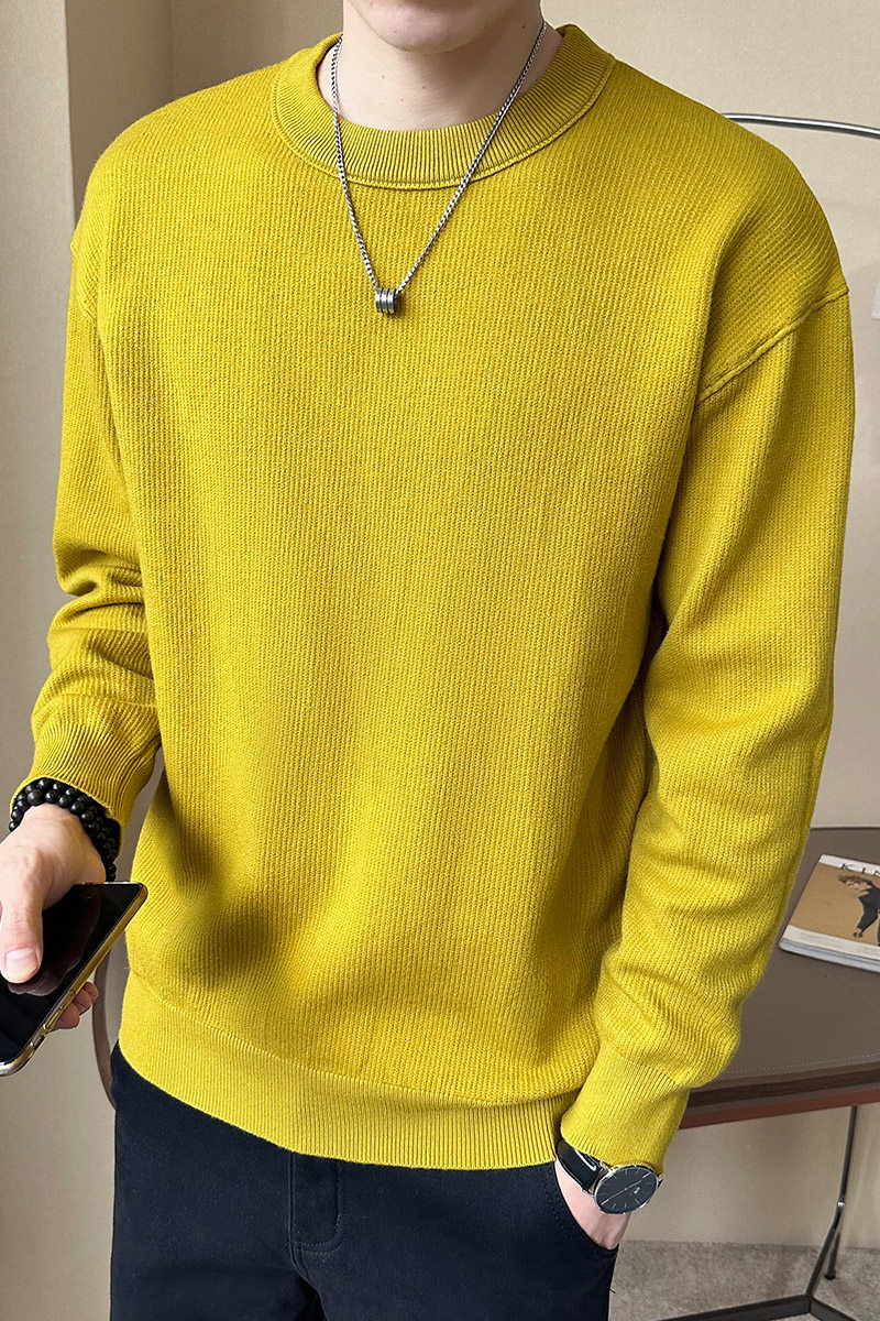 2025秋冬男新款落肩反车线纯色圆领打底衫A230-666-P78（控108）,男装T恤,电商A230