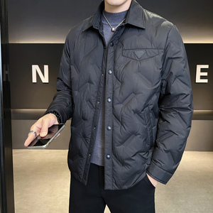 2025冬男修身方领90%白鹅绒轻薄羽绒服A230-A999-P239(控299)图片