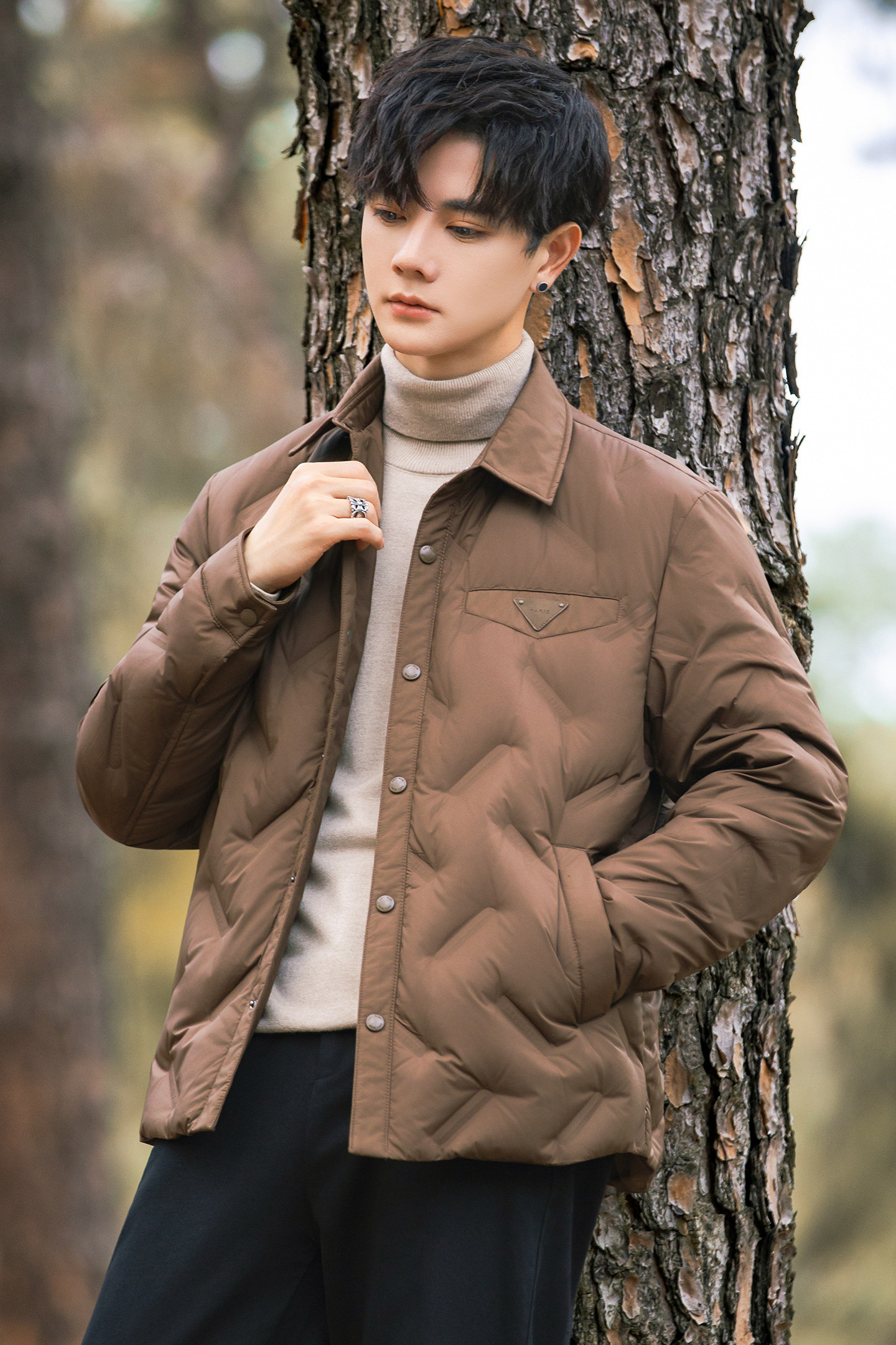 2025冬男修身方领90%白鹅绒轻薄羽绒服A230-A999-P239(控299),男装羽绒服,电商A230
